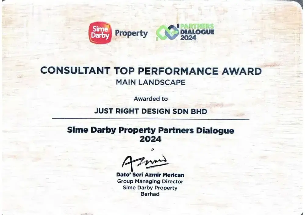 Sime Darby Consultant Top Performance certificate